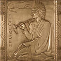 Image of a bas relief sculpture depicting Tecumseh in the Civic Center Lobby of the Moyer Judicial Center.