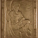 Image of a bas relief sculpture depicting Pontiac in the Civic Center Lobby of the Moyer Judicial Center.